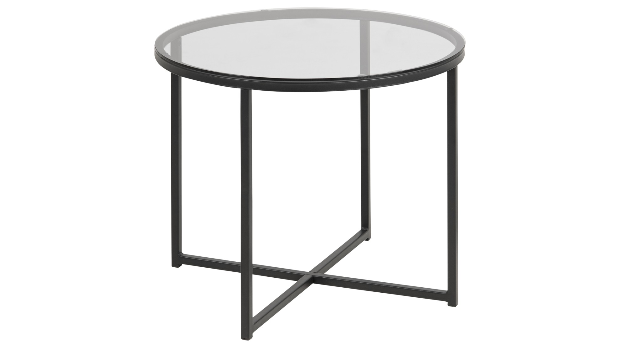 CROSS-sohvapöytä pyöreä (musta/savu pyöreä) - Sohvapöydät | Sotka
