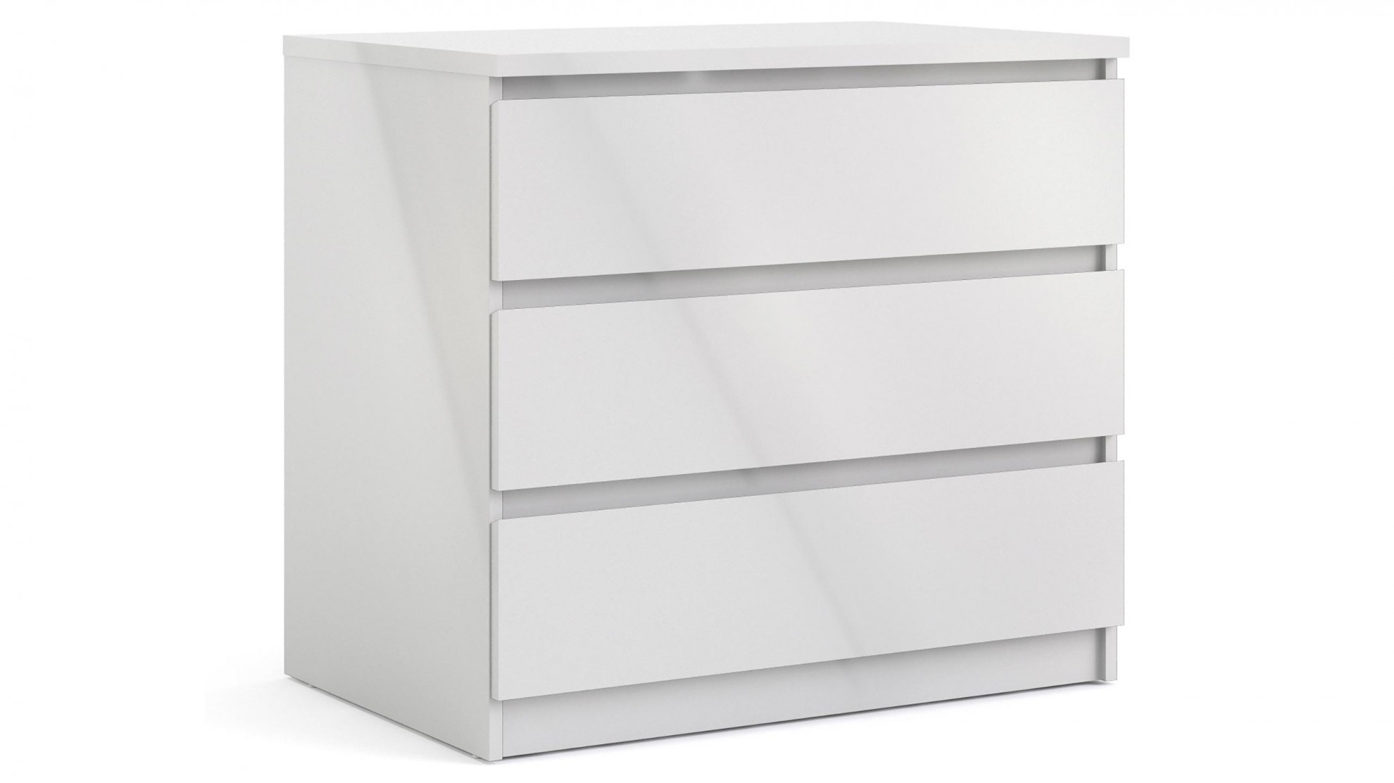 SOLA 3-lipasto leveä, 77 x 70 cm (korkeakiilto valkoinen) - Lipastot ja  laatikostot | Sotka