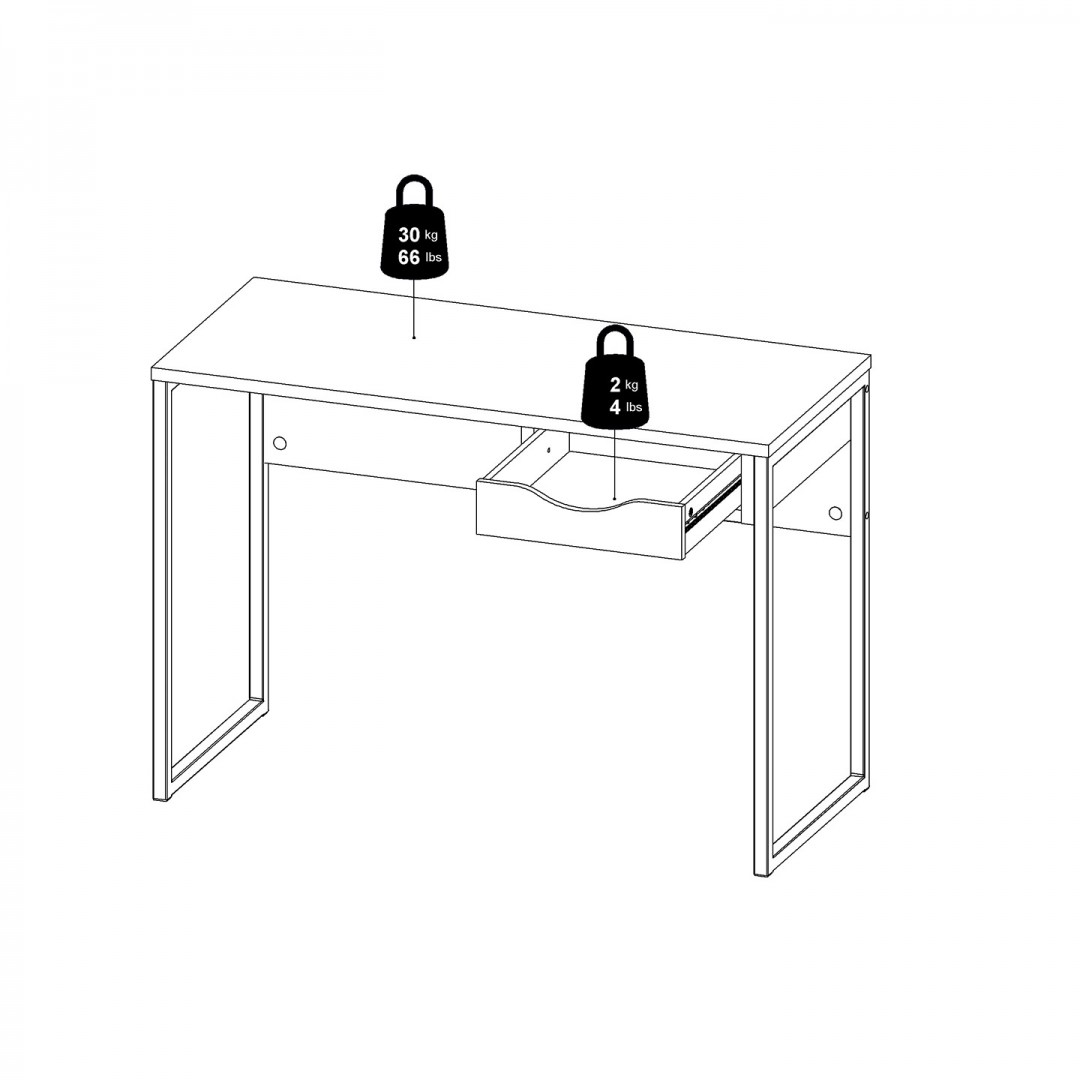 OFFICE-työpöytä, 110 x 49 cm (valkoinen) - Työpöydät | Sotka