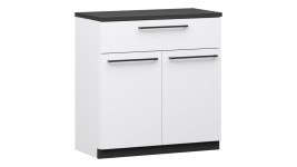 Lakeus lipastokaappi 68 cm, valkoinen/musta