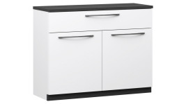 LAKEUS 90 lipastokaappi valkoinen/musta