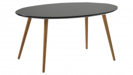 NOORA-sohvapöytä, 100 cm (musta/tammi)