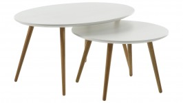 NOORA-sohvapöytä, 65 cm (valkoinen/tammi) - Sohvapöydät | Sotka