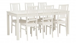 Pohjanmaan LISA-jatko ruokailuryhmä, 6:lla tuolilla (valkoinen)
