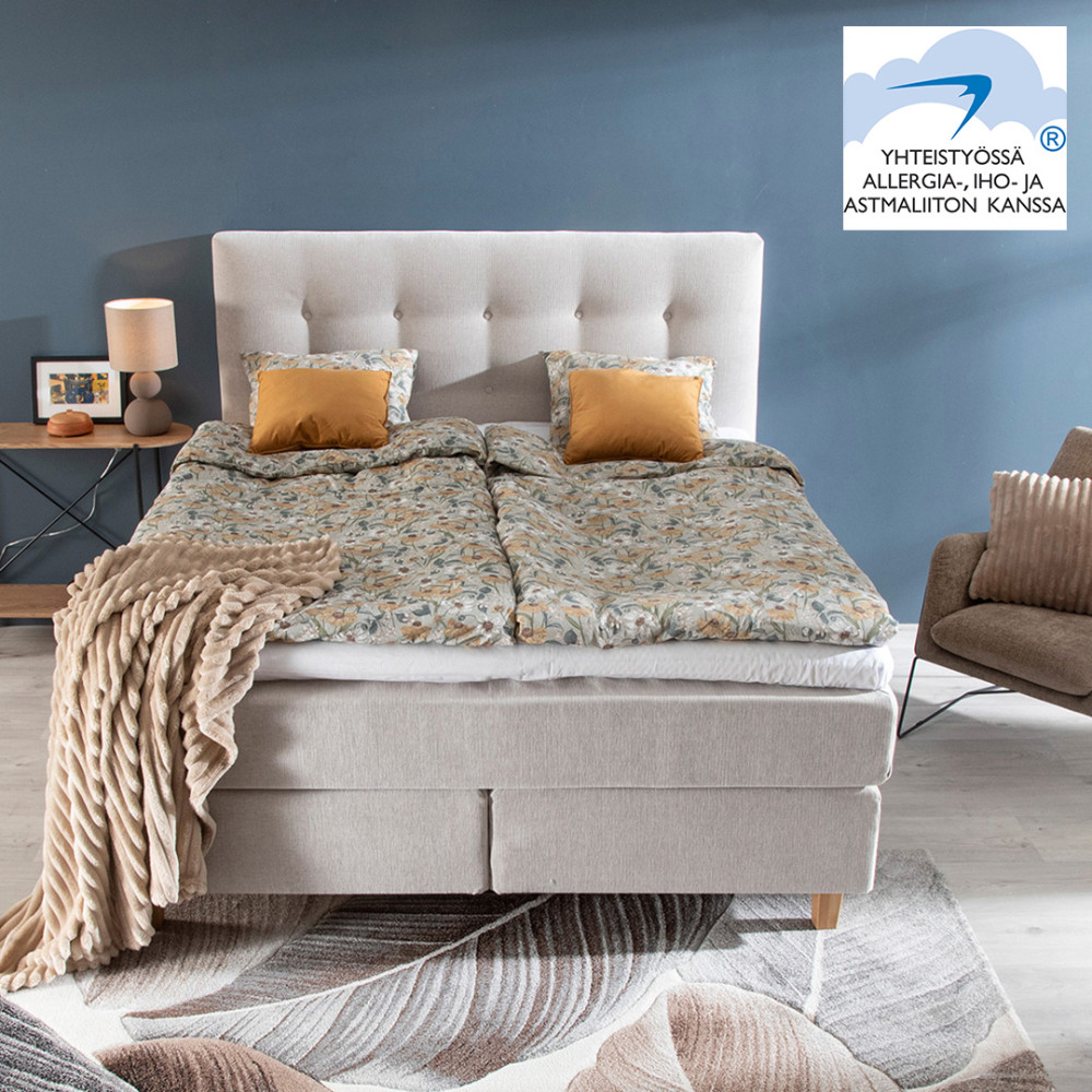 Allergiatunnus - turvallisia unia Sotkasta
Tutustu Allergiatunnuksen saamisen kriteereihin, sek&auml; Sotkan Isabella-s&auml;nkymallistoon, joka on saanut kyseisen tunnuksen tuotteilleen.
Lue lis&auml;&auml;